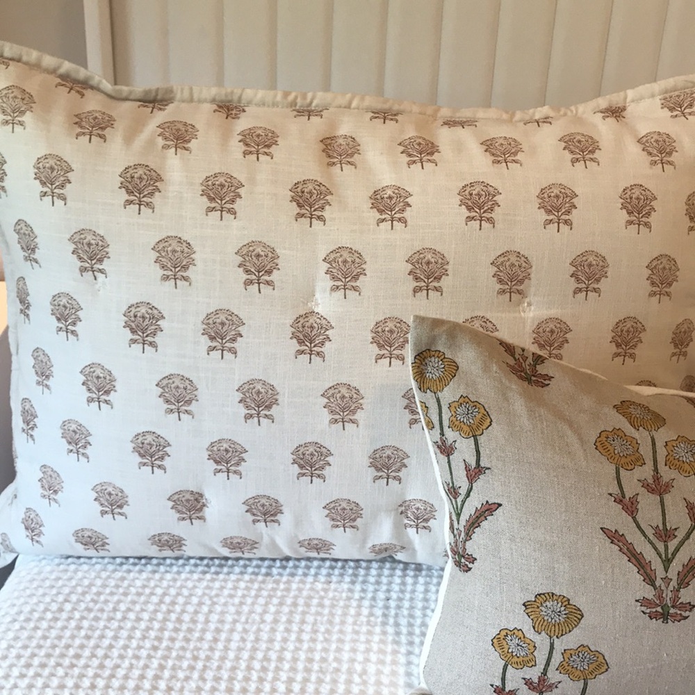 Threshold Cream and Brown Blanket Elegant Floral Design